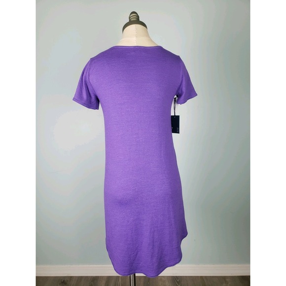 Wilfred Free Aritzia Women's XS Dress Esther Astral Violet Purple Stretchy NWT - Picture 2 of 7